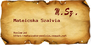 Mateicska Szalvia névjegykártya